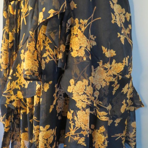 SAINTS & SECRETS - FLORAL RUFFLE MINI DRESS - SIZE 10 - Picture 5 of 9